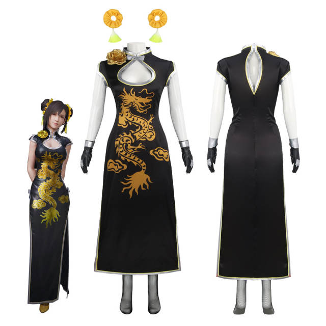 Final Fantasy VII Remake Tifa Lockhart Dragon Cheongsam Cosplay Costume