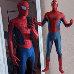 Ultimate Spider-Man Peter Parker Classic Cosplay Costume Adults Kids with Removable Mask