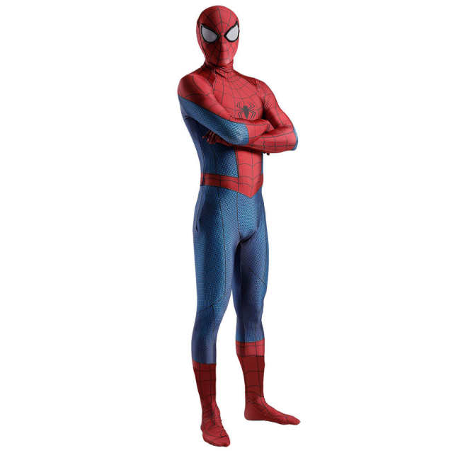 Ultimate Spider-Man Peter Parker Classic Cosplay Costume Adults Kids with Removable Mask
