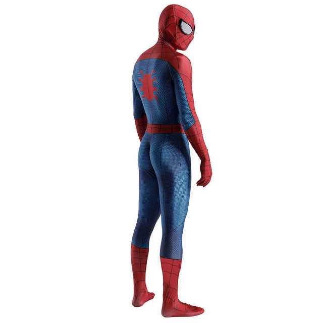 Ultimate Spider-Man Peter Parker Classic Cosplay Costume Adults Kids with Removable Mask