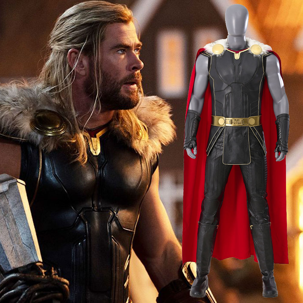 Costume cosplay Thor Love and Thunder Odinson adulte enfants cape  d'Halloween