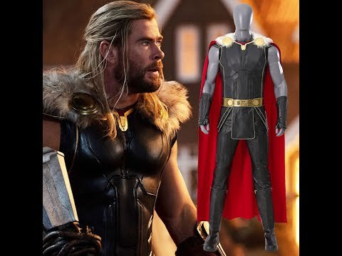 Thor 4: Love and Thunder Thor Odinson Black Battle Suit Cosplay Costume