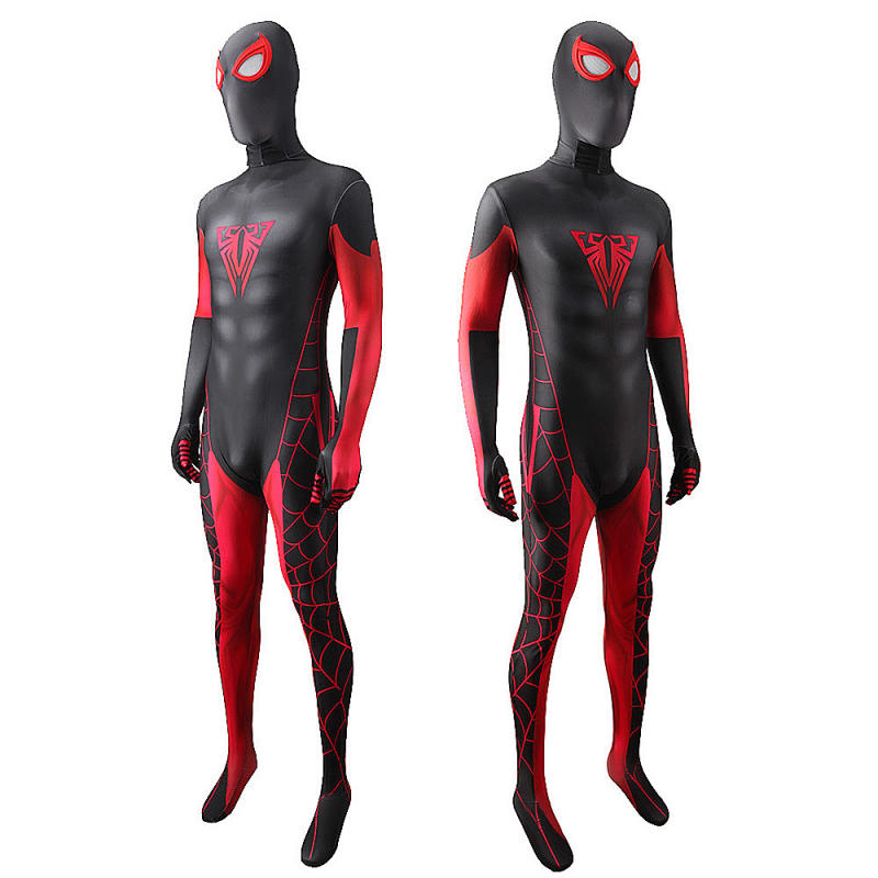 Miles Morales Spider-Man 10th Anniversary Cosplay Costume Adults Kids ...