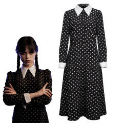 Wednesday Addams Cosplay Dress for Adults 2022 The Addams Family