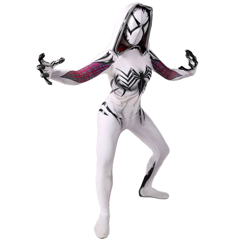 Anti-Gwenom Spider-Gwen Venom Symbiote Cosplay Costume Adults Kids