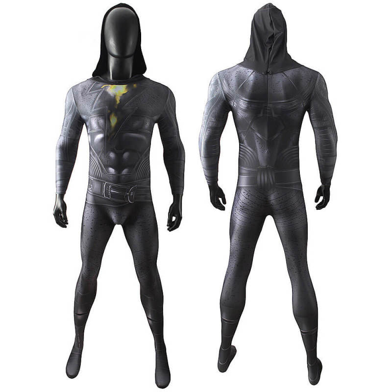 Adults Kids Black Adam 2022 Teth-Adam Cosplay Jumpsuit with Cape