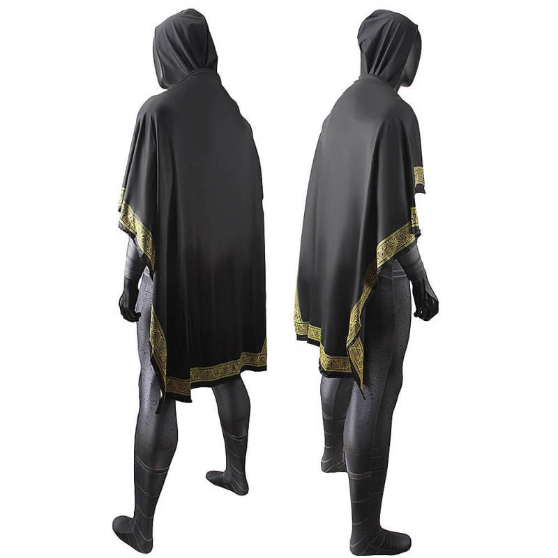 Adults Kids Black Adam 2022 Teth-Adam Cosplay Jumpsuit with Cape