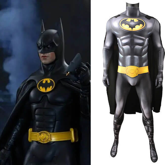 Batman 1989 Michael Keaton Cosplay Costume Adults Kids