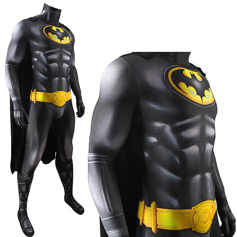 Flash Movie Batman 1989 Costume Michael Keaton Cosplay Adults Kids