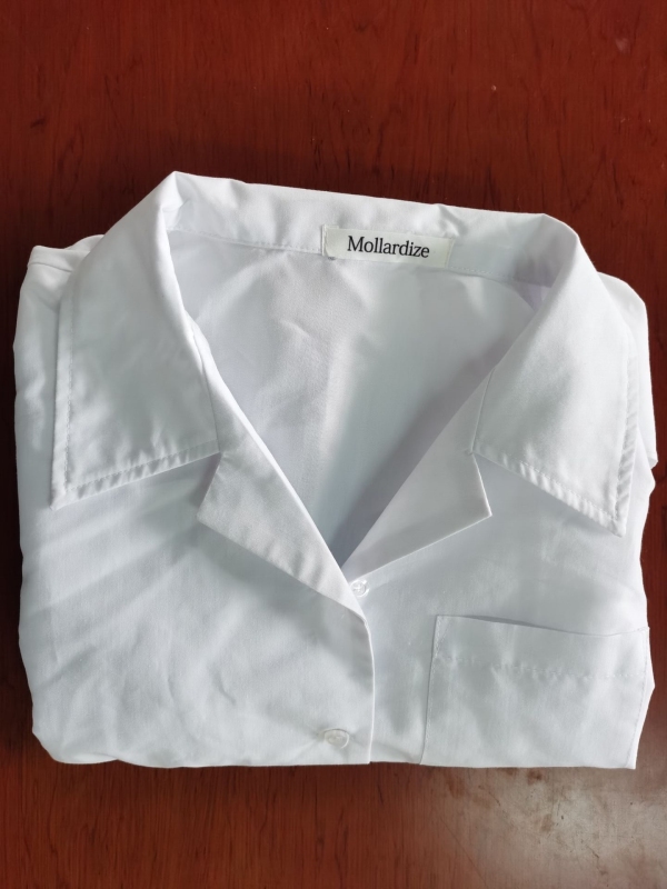 Mollardize Women’s Classic White Shirt Casual Long-Sleeve Tuxedo Button-Down Tops