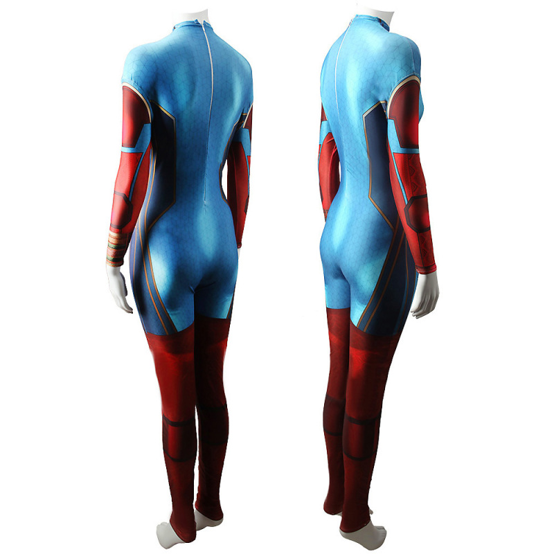 Ms. Marvel Body Suit Kamala Khan Cosplay for Adults Kids