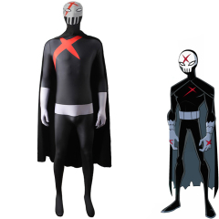 Red X Cosplay Costume with Removable Mask Adults Kids