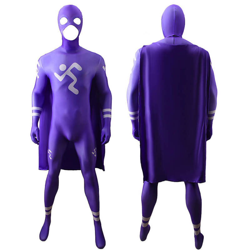 Captain Running Man Cosplay Jumpuit Cloak with Removable Mask