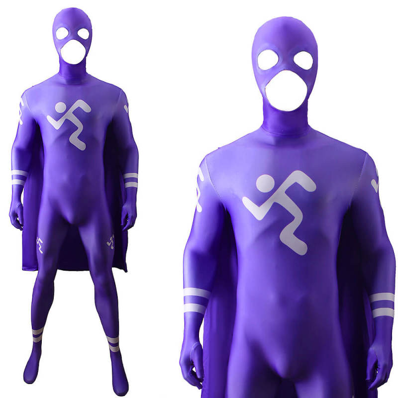 Captain Running Man Cosplay Jumpuit Cloak with Removable Mask