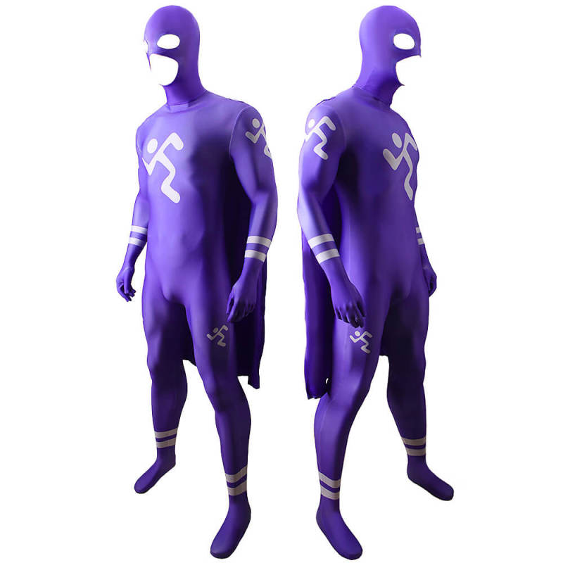 Captain Running Man Cosplay Jumpuit Cloak with Removable Mask