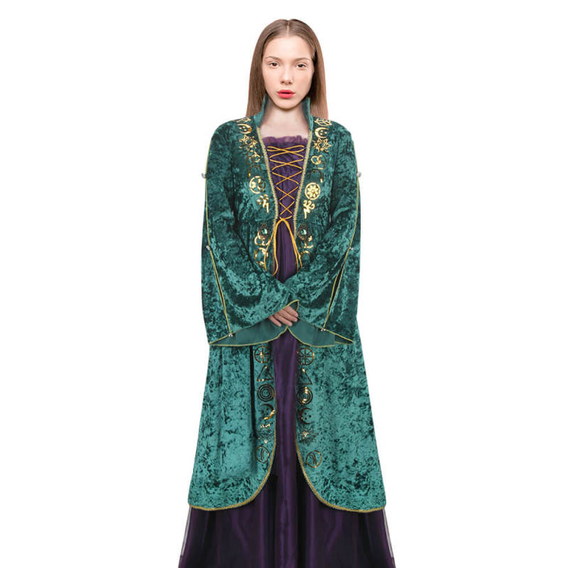 Winifred Sanderson Dress Hocus Pocus Cosplay Costume