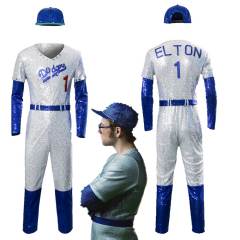 Rocketman Halloween Costume Elton John Baseball Uniform (L-3XL Ready to Ship)