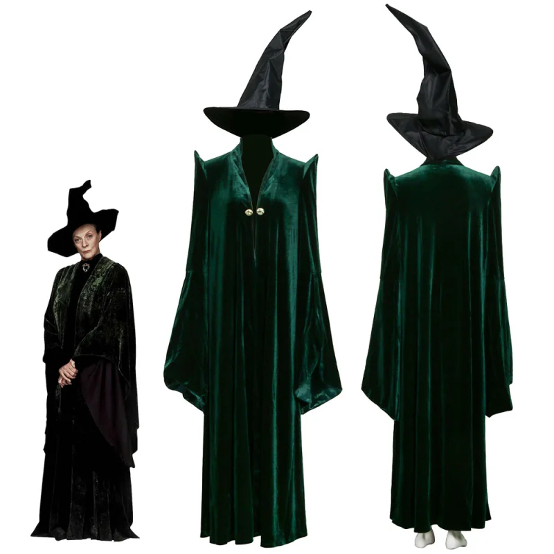 Professor Minerva McGonagall Robe With Hat Harry Potter