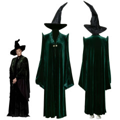 Professor Minerva McGonagall Robe With Hat Harry Potter (Ready to Ship)