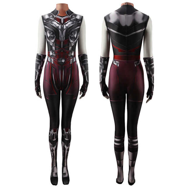 Jane Foster Mighty Thor Cosplay Jumpsuit with Cape Adults Kids-Thor 4: Love and Thunder