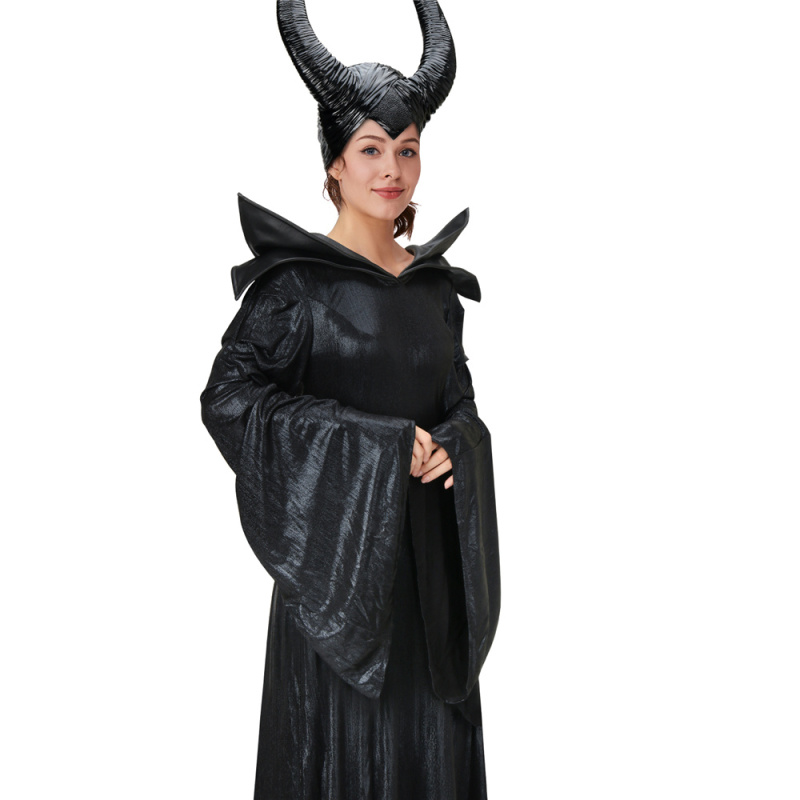 Maleficent Mistress of Evil Angelina Jolie Cosplay Costume with Helmet