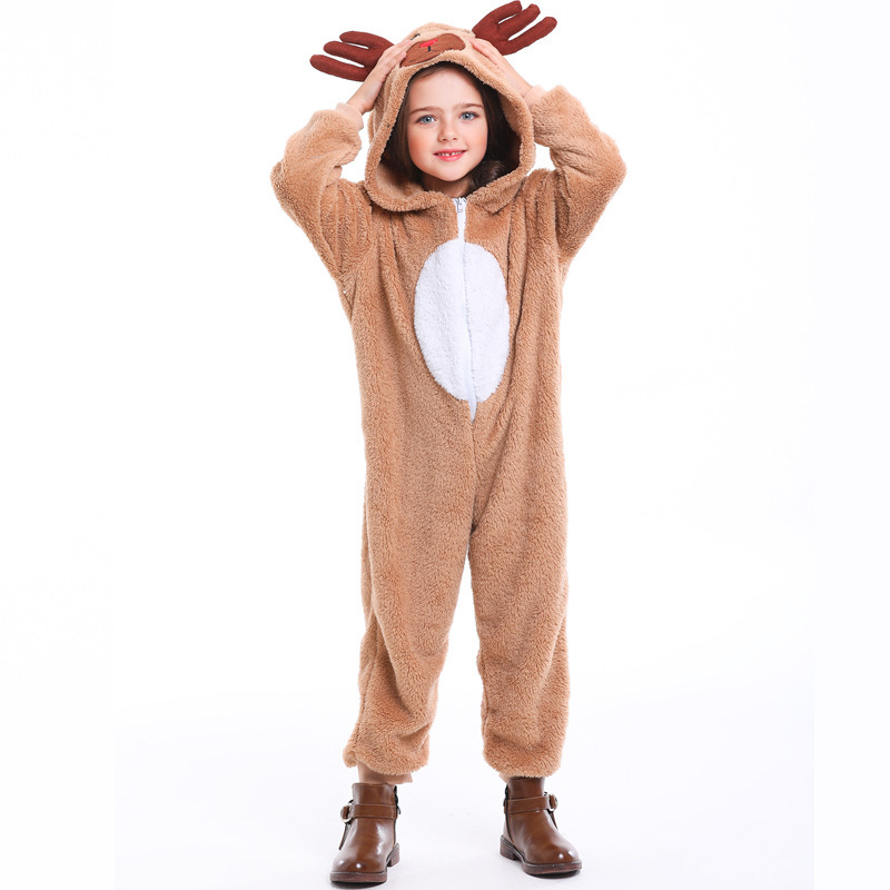 Christmas Reindeer Costume for Women Kids Parent-Child Wear