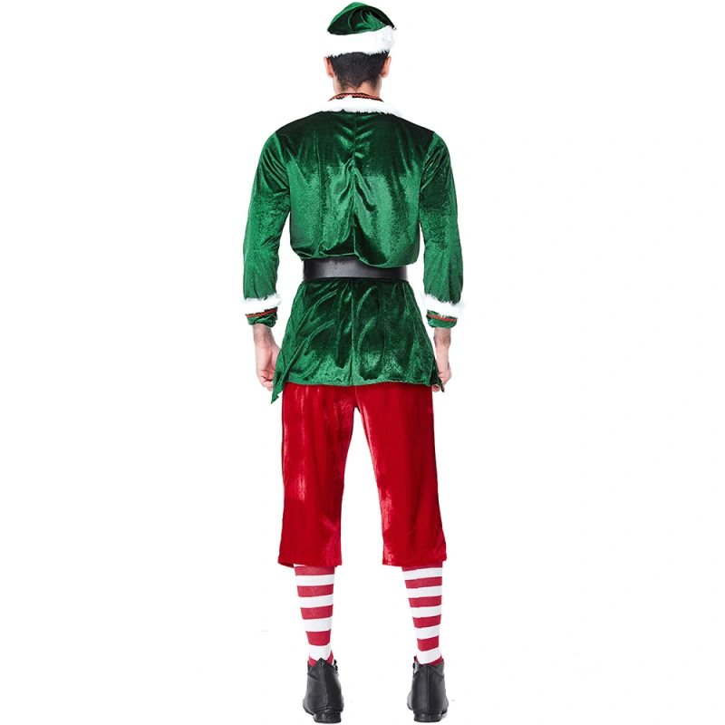 Christmas Elf Costume For Men Santa Claus Cosplay