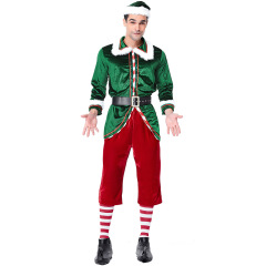 Christmas Elf Costume For Men Santa Claus Cosplay