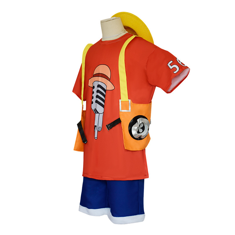 Monkey D. Luffy Cosplay Costume One Piece Film: Red