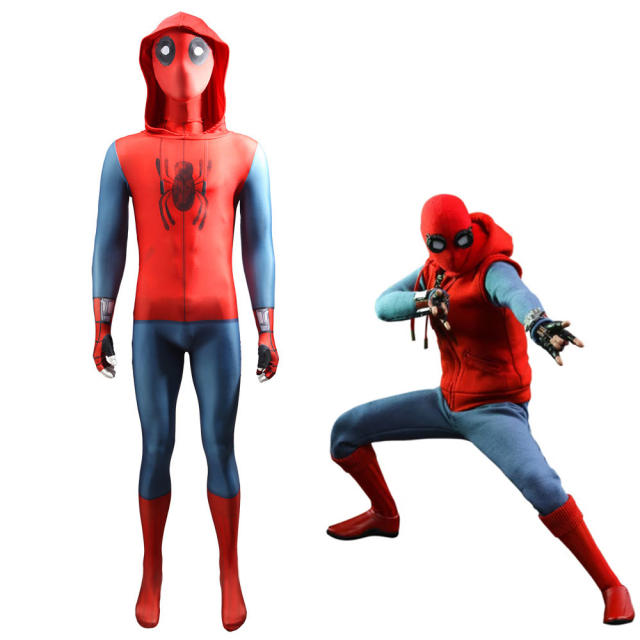 Spider-Man Far From Home Homemade Suit Bodysuit with Detachable Mask