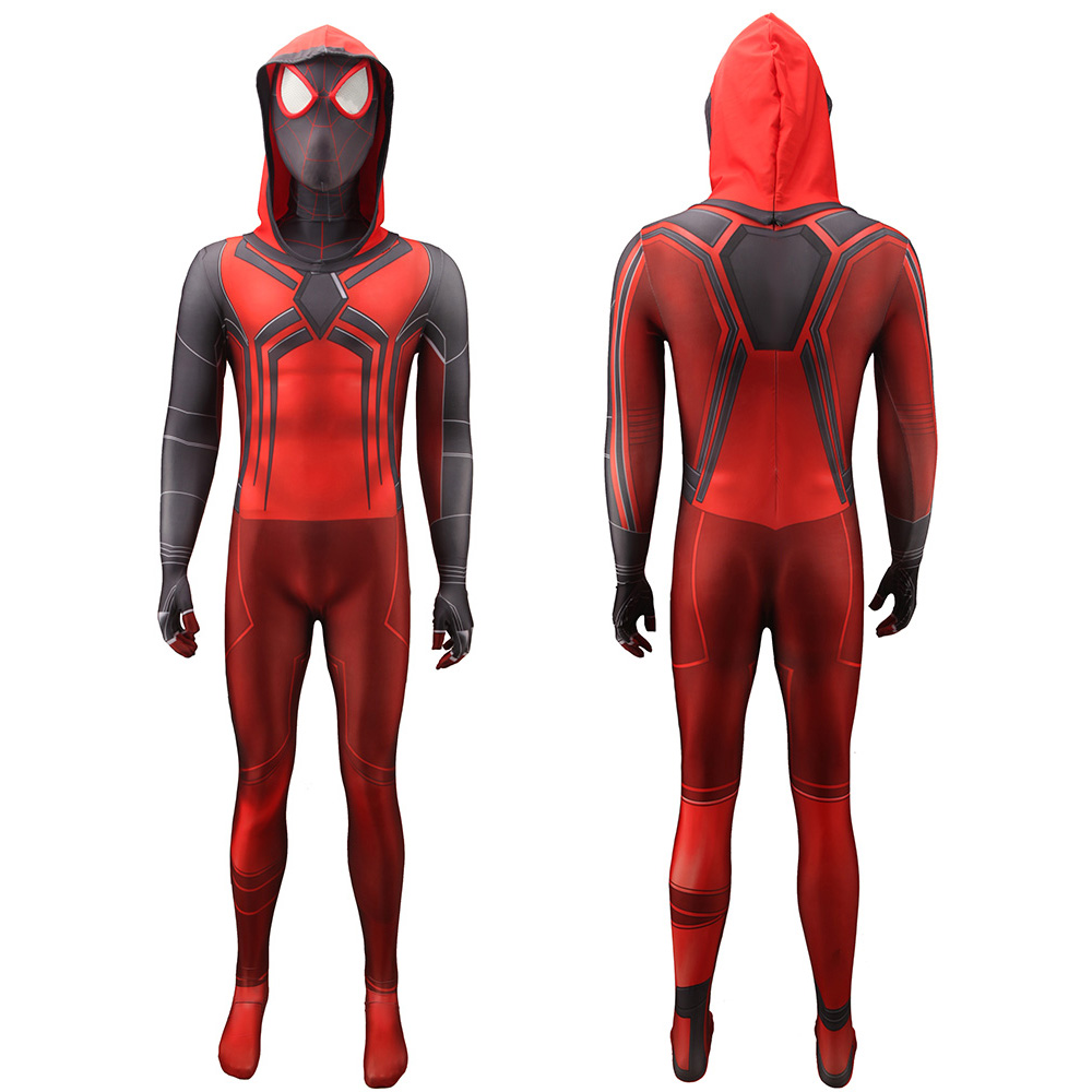 Miles Morales Crimson Cowl Suit Cosplay Marvel's Spider-Man PS5