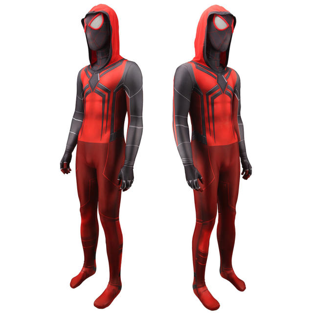 Miles Morales Crimson Cowl Suit Cosplay Marvel's Spider-Man PS5