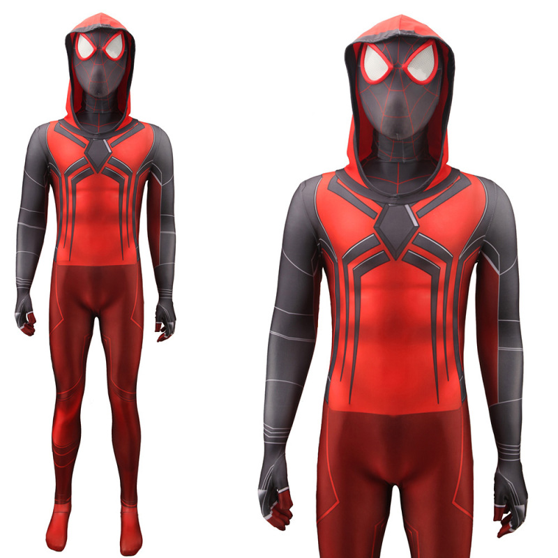 Miles Morales Crimson Cowl Suit Cosplay Marvel's Spider-Man PS5
