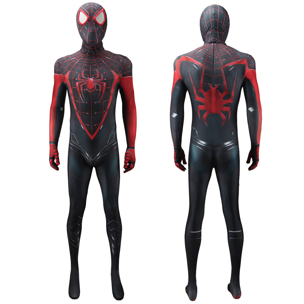 Spider-Man 2 Miles Morales Cosplay Costume with Detachable Mask