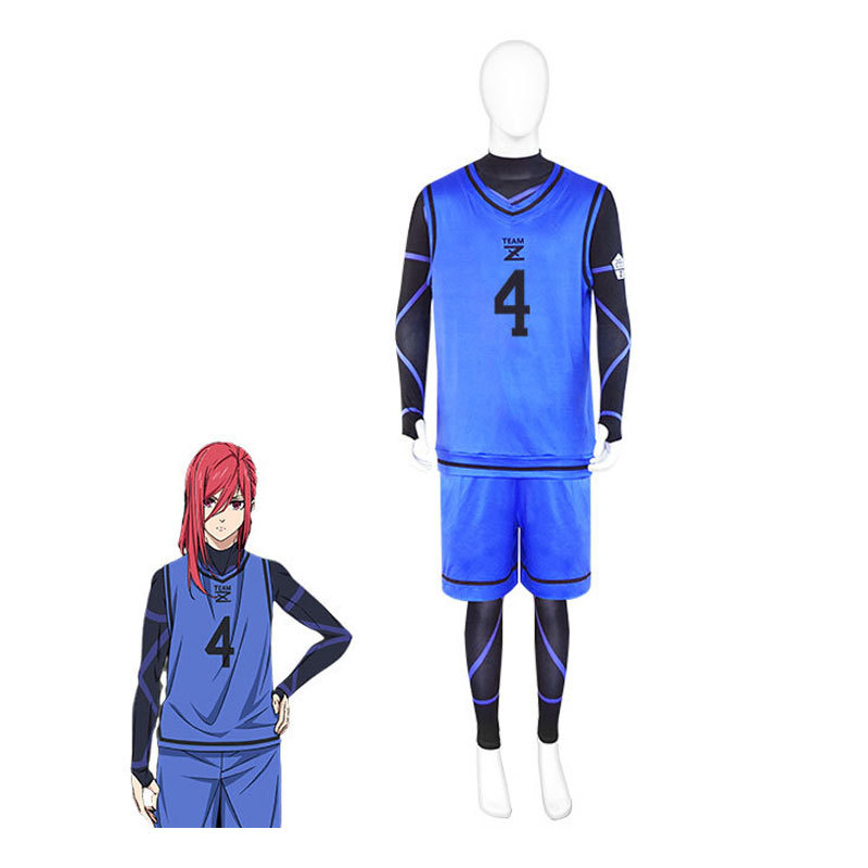 Anime Blue Lock Football Jersey Yoichi Isagi Cosplay Costume