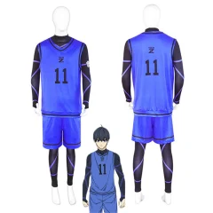 Anime Blue Lock Football Jersey Yoichi Isagi Cosplay Costume