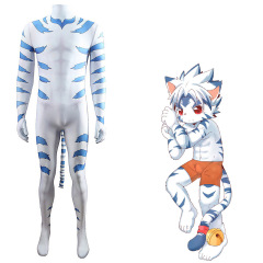 Onmyou Taisenki White Tiger Kogenta Cosplay Bodysuit Costume Adults Kids