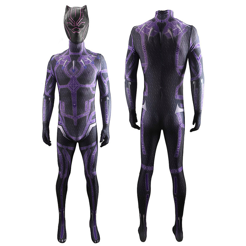 Black Panther 2 Costume with Mask Purple Adult Kids Black Panther: Wakanda Forever