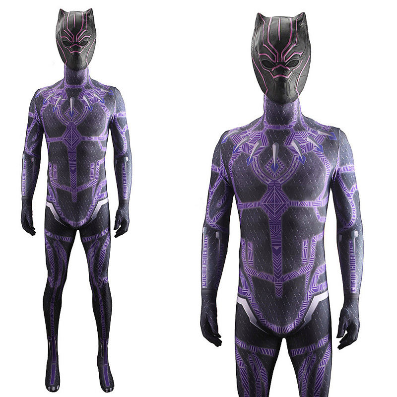 Black Panther 2 Costume with Mask Purple Adult Kids Black Panther: Wakanda Forever