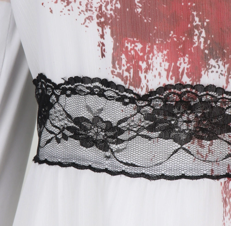 Jennifer's Body Costume Bloody White Cosplay Dress