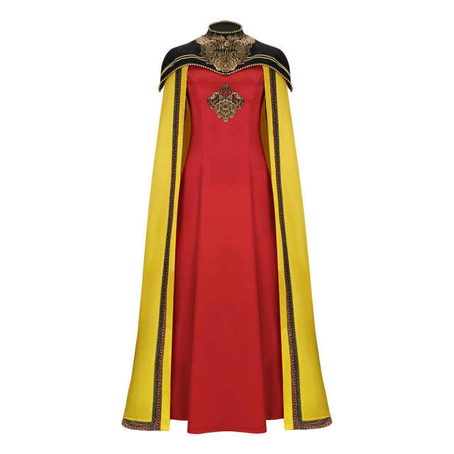 House of the Dragon Rhaenyra Targaryen Cosplay Costume Dress Cape