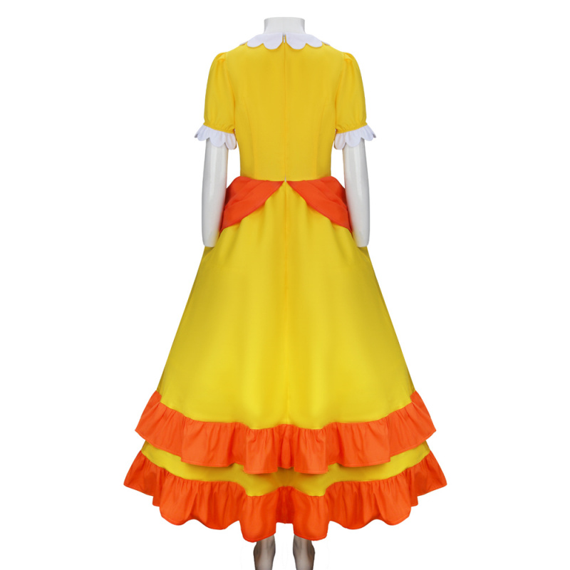 Princess Daisy Dress Super Mario Cosplay Costume