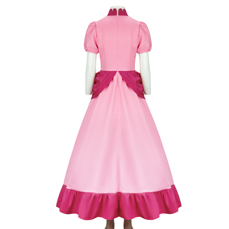 Princess Peach Dress Super Mario Cosplay Costume