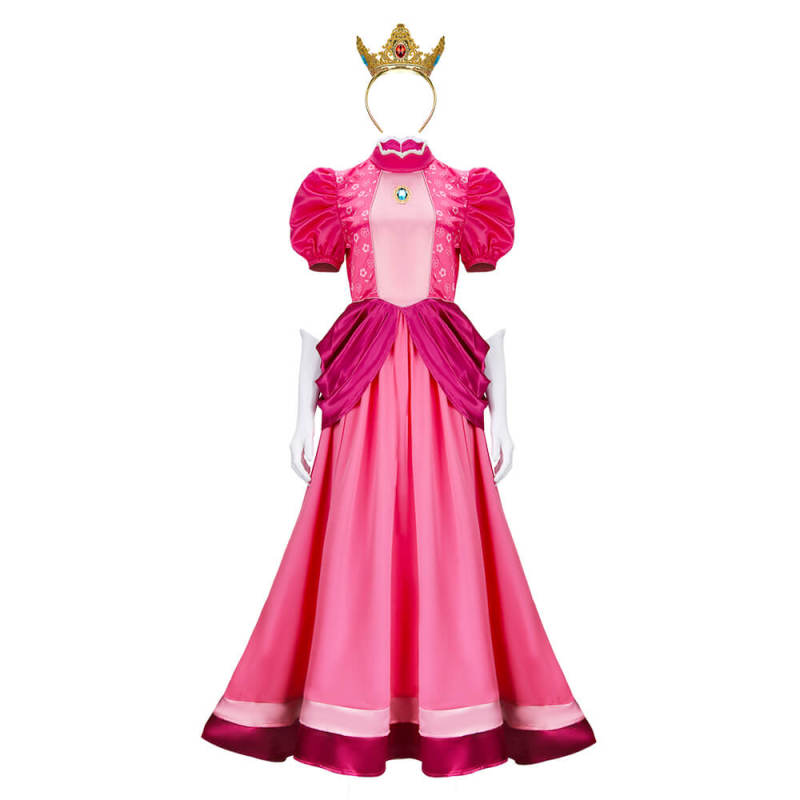 The Super Mario Bros. Movie Princess Peach Cosplay Costume Dress