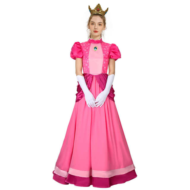 The Super Mario Bros. Movie Princess Peach Cosplay Costume Dress