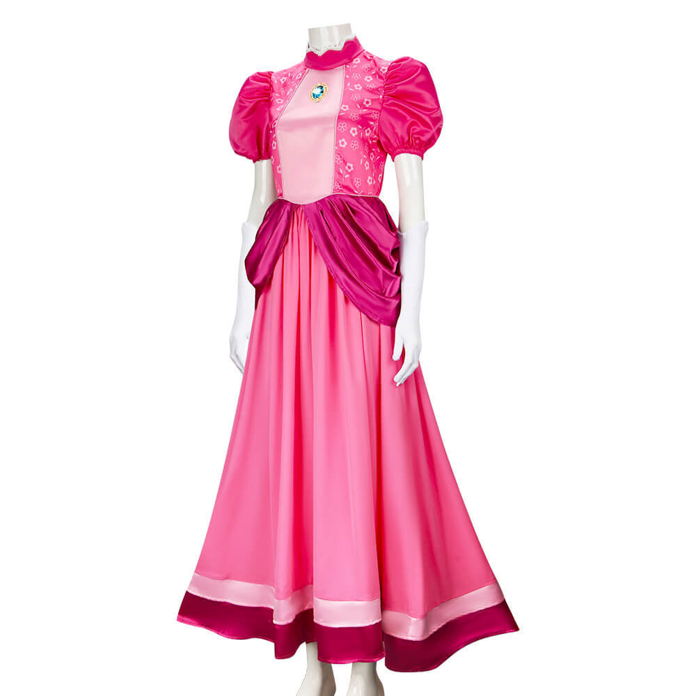 The Super Mario Bros. Movie Princess Peach Cosplay Costume Dress