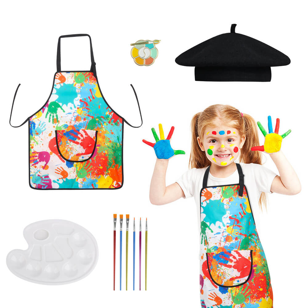 Kids Artist Costume Painter Party Dress Hallowcos