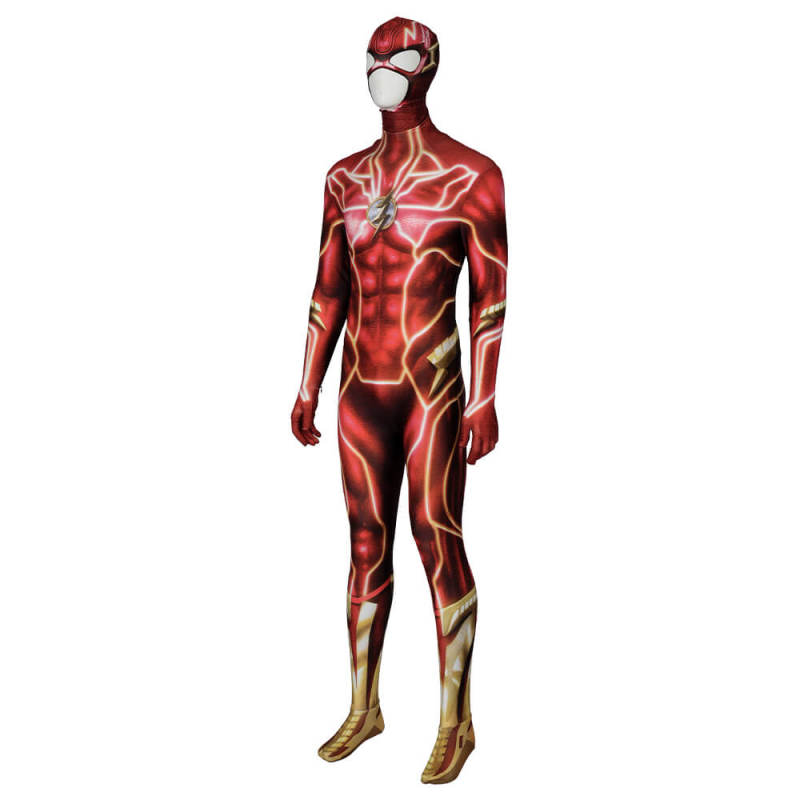 The Flash Barry Allen Cosplay Costume with Detachable Mask DC Comics