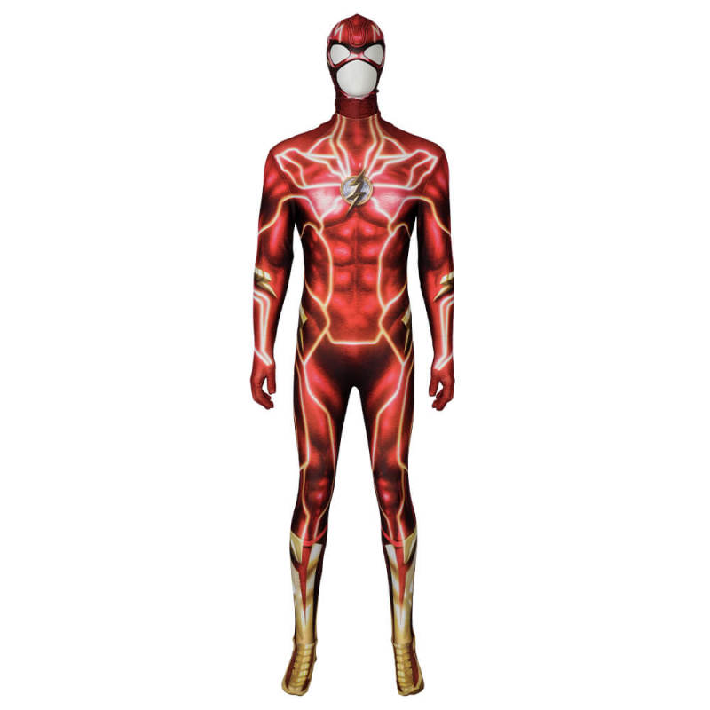 The Flash Barry Allen Cosplay Costume with Detachable Mask DC Comics