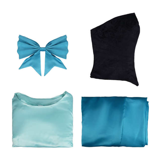 Kids The Little Mermaid Ariel Blue Dress Cosplay Costume